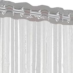 Pvc Transparent Long Door Curtain Single Grommet Curtains (Solid, Transparent) (4 X 7Ft)-image-4