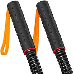UJEAVETTE 2Pcs Battle Ropes Equipment Spring Bar for Working Out Gym Strength Training 48cmx2.9cm-image-34