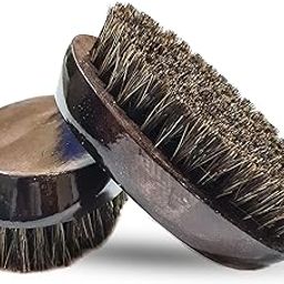Foreign Holics Large Boar Bristle Beard Brush - Black Walnut Wood Handle, Great for Thick Beard-30