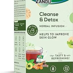 Zandu Cleanse & Detox Herbal Infusion: Use This Tea Bag To Give Your Body The Gift Of Good Health |Helps Improve Skin Glow & Detoxifies The Body (25 Tea Bags), Green Tea, 90 Gram-13
