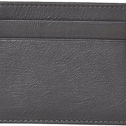 Men's Genuine Leather Card Holder – Textured Look | RFID Blocking Feature | Slim & Lightweight Wallet | Dark Brown-image-5