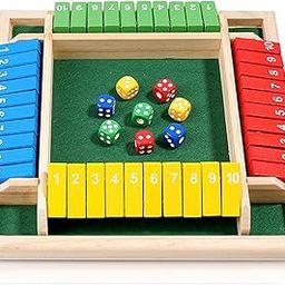 Little Mind Colour Shut The Box Dice Game for Kids & Adults – 4-Sided Wooden Board Game with 6 Dice & Reusable Scorecard | Educational Math Toy, Family Game Night | Fun STEM Learning for 2-4 Players-image-73