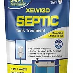 Septic Tank Cleaning Powder 10X Powerful | 5-In-1 Formula |Powerful Septic Tank Bacteria Reduces sludge build-up| Degrades Food & Human Waste| Septic Tank Treatment Powder Backflow & Overflow (250Gm)-image-13