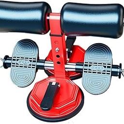 MYADDICTION® Sit up Bar with 2 Strong Suction Cups Adjustable Assistant Device Situp Aid Red-36
