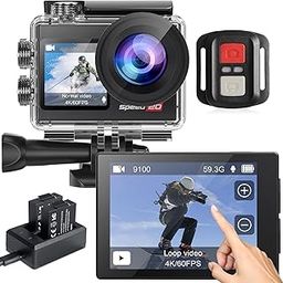 Hiicam Action Camera 4K60FPS 20MP with Touch Screen EIS Remote Control 131 FT Underwater Camera 5X Zoom Support Video&Photo Editing External Microphone Vlog Camera-image-26