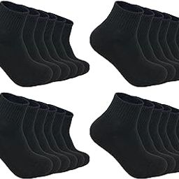 (Pack Of 12 Pairs = 24 Socks Women Ladies Girls Black Long Ankel Towel Socks with multiple packs-image-19