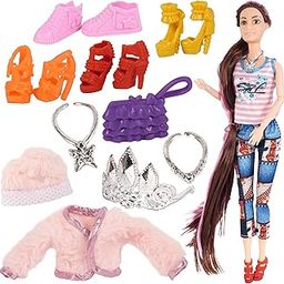 Toyshine Beauty Dollhouse Set with Fluffy Pink Jacket and Accessory Pretend Play Gift for Girls Kids Role Play Toy for Age 3+-image-91
