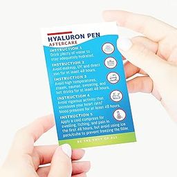 Havongki - 100 Pack - Premium Hyaluron Pen Lip Filler Aftercare Instructions Card 2 x 3.5" Accessories Supplies Kit Care - HP12A100_N-image-31