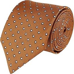 Kovove Elegant Orange Polka Dot Neck Tie For Men-image-3