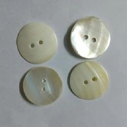 Bhavya Enterprirses Mother of Pearl Round Buttons for Kurtas, Kurtis, Shirts, Decoration, DIY, Crafts 2-Hole, Natural White, Pack of (100)-64