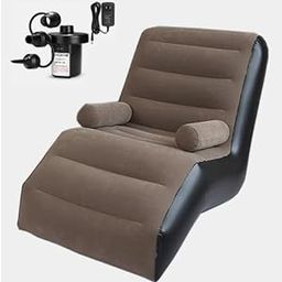 AKSHVED Inflatable Air Sofa Chair - Portable Single Seater Recliner Sofa Bed Set with Pump, Comfortable Air Chair, Inflatable Lounge Chair for Home, Outdoors & Travel-image-82