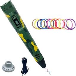Parmo 3D Pen for Kids | 3D Pen with USB & 30 PLA 5 mtr (Camoflauge)-17