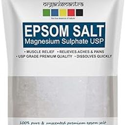 Organix Mantra Epsom Bath Salt Crystal and Bath | For refreshing bath soak, relieves aches & pain - 1KG-32
