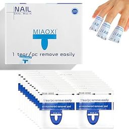 Beauty Empire 200 Pack Cotton Nail Polish Remover Pads - Individually Wrapped Quick Acetone Nail Polish Remover Pads Wipes-44