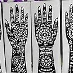 Hand Mehndi Stencil Design l Hand Set Mehndi | Henna Tattoo Stencil for Women, Girls and Kids | Easy to use in just 4 Steps | Mehandi Sticker 6pes (Design-1)-10