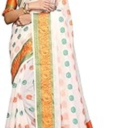 Women's Woven in Cotton Silk Fabric Butti-Independence Day Tiranaga Flag Saree with Unstitched Blouse Material (AZ-YS-P1-FLAG Tricolor), Multicolor-image-19