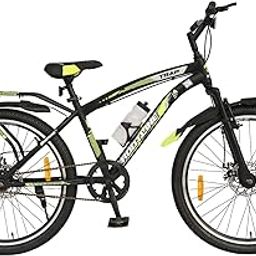 ROOTLINE Youth Trap 7020 Black Green (Front Trap 26T Black With Green), Frame Size- 18 Inch Mountain Bike-image-1