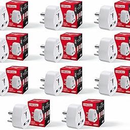 elleys' Zico International 3 Pin Adapter (6A / 13mp.240 V) (Pack of 10)-46