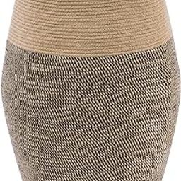 THE FIRST HOME DECOR Laundry Basket, Cotton Rope storage basket, Woven Decorative Storage basket with Handles, for cloths, blankets, pillow, dirty cloth (MATKA LAUNDRY, RG1)-picture-17