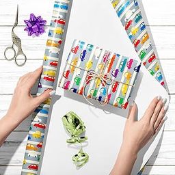 ArtzFolio Colorful Cars on Road | Art & Craft Gift Wrapping Paper Sheet | Plain & Smooth Effect | 19 x 13 inch (48 x 33 cms); Set of 10 Sheets-image-7