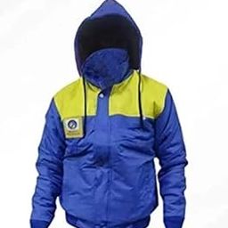 Bharat Petroleum (BPCL) Blue Winter Jacket for Adult Women, Men's Casual Jacket with Hood, Medium Size, Blue Color-picture-0