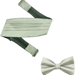 Microfiber Cummerbund and Bow Tie Set for Men-image-71