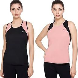 White Moon Gym Sleeveless T Shirt for Women, Sports Tank Tops for Women, Yoga Tank, Gym Vest for Women, Gym Workout Wear Women, Combo Polyester Tops for Women (Pack of 2)-image-21