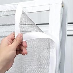 Pre Stitched with Fastener Tape on All Four Borders Window Mosquito Net, 120 GSM FiberglassMesh Insect Net - White (Size 3 x 4)-picture-27