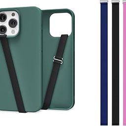 Mizi 3 Pack C-Shaped Clip Finger Grip, Silicone Mobile Phone Strap for Case - Loop Holder for iPhone & Android - Black/Blue/Pink (Large)-image-31