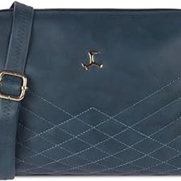 Women's Faux Leather Quilted Sling Bag with Adjustable Strap-image-3