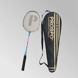 Prospo 2000 Lightweight Intermediate Long Head Alloy Steel Badminton Racquet with Free Cover High Modulus Aluminum, Superlight Carbon Fiber Badminton Racquets (Blue) Glossy Finish-picture-18