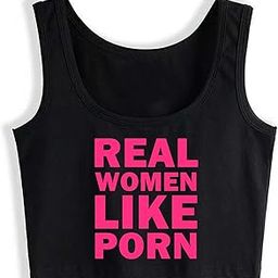 Crop Top Women Like Porn Sleeveless Vest Top Summer Cotton Sport-22