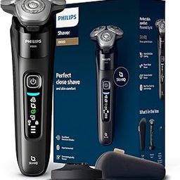 Philips Electric Shaver for Men | Wet&Dry Electric Shaver with SkinIQ | Triple Action Lift&Cut Technology | Dual SteelPrecision Blades | 360° Precision Flexing Head | Power Adapt Sensors | Triple Action Lift&Cut | X9000/10-3