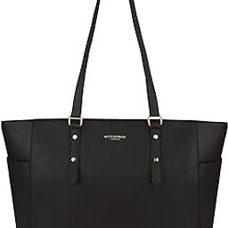 London Women's Faux Leather Venus Laptop Winged Tote Bag-image-80