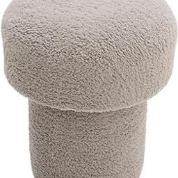 Dekorist Mushroom Pouf, Bean Bag Pouffe Home Decor Extra Seating Floor Cushion, Comfortable Mushroom Foot Rests for Living Room, Bedroom, Indoor, 40x40x42h cm, Gray-image-12