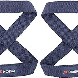 Kobo Gym Figure 8 Lifting Straps Cotton for Deadlifts, Powerlifting, Weightlifting – Wrist Support Strength Training Grip Straps for Men & Women (Imported)-image-77
