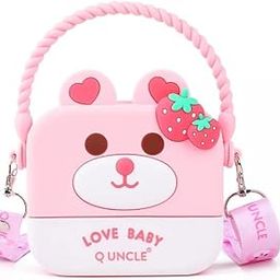 Cartoon Bunny Square Shape Silicone Cross Body Side Sling Bag with Mirror, Comb & Keychain for Girls-image-93