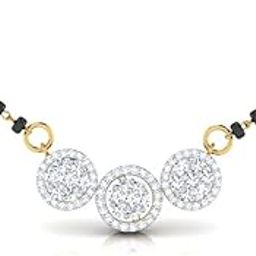 Wynona american diamond short gold plated traditional infinity mangalsutra for women-image-26