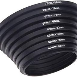 SHOPEE 49mm-82mm Lens Ring,Include 8 Stepping Rings 49mm-52mm, 52mm-55mm, 55mm-58mm, 58mm-62mm, 62mm-67mm, 67mm-72mm, 72mm-77mm,77mm-82mm Stepping Rings Set-30