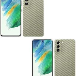 (Pack of 2) Compatible with Samsung Galaxy S21 FE 5G Back Skin Sticker/Vinyl wrap/Protective Film Mobile Skin Carbon Fiber 3D (Transparent) by Candeal Mizhan (Only Back)-picture-32