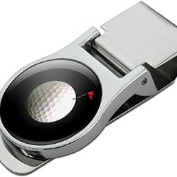 Golf Ball Moon Flag Golfing Satin Chrome Plated Metal Money Clip-image-36