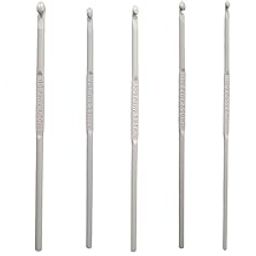 PONY Aluminum Crochet Hook (kiroshiya) Knitting Needles for Sewing Craft Set of 9(Size: 2mm, 2.25mm, 2.50mm, 3mm, 3.25mm, 3.50mm, 4mm, 4.50mm, 5mm) Length 13cm, 6G-14G-1