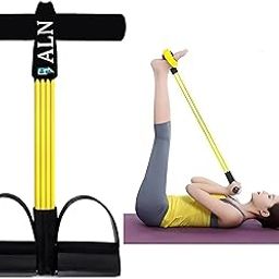 ALN® Premium Rubber Tummy Trimmer Latex Pull Reducer 4 Tubes Resistance Band Pedal Exerciser | Full Body Workout | Home Gym Fitness Equipment | Men & Women| Yoga| Crossfit | Strectching Exerciser-9