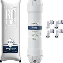 VCAN Universal Water Filter Set (Carbon Filter, Sediment Filter) with Elbow, Ro Water Purifier Replacement Filters,PP Spun, Inline Filter Cartridge for All Ro Water Purifires (Pack of 2 Pcs Set)-12