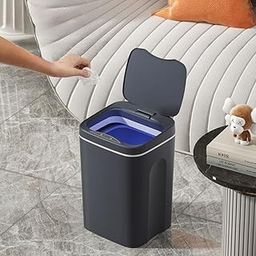 MOOKA 14L Intelligent Smart Sensor Trash Can – Automatic Touchless Waste Bin with Lid | Rechargeable | Odor-Sealing | for Kitchen, Bathroom, Office, Bedroom (Grey)-image-47