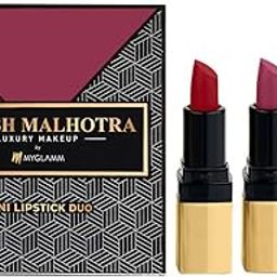 MyGlamm Manish Malhotra Hi Shine Mini Lipstick Set - Afterparty - 1.5g (Set of 2) | Pinkish Purple & Fierce Red Shade Lipsticks Combo | Long Lasting Cream Finish-image-10