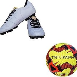 Football Pvc Boss Yellow With Gowin Football Shoe Sf-2 White Size-10-picture-7