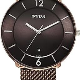 Neo Splash Quartz Analog with Date Brown Dial Stainless Steel Strap Watch for Men-NS1849KM04/NT1849KM04-picture-10