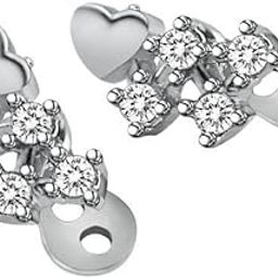 CALANDIS™ 9x2pcs Dermal Anchor Tops and Base Titanium Steel Piercing Jewelry Heart 3 | Body Piercing Jewelry | Body Jewelry | Fashion Jewelry-image-56