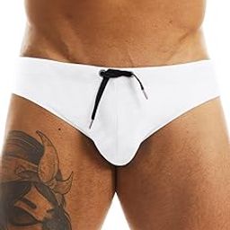 Minaso Men's Swimwear Bikini Swimming Briefs Pad Swimsuits Board Surf Shorts Trunks, White, M-image-88